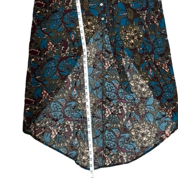 Knot Sisters Asymmetrical High Low Button down Boho Chic Wrap Style Dress Size M - Picture 11 of 14